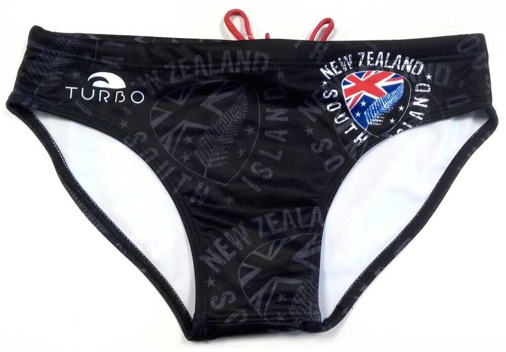 Turbo New Zealand Shield Swimming Brief (79825-0009-S) black