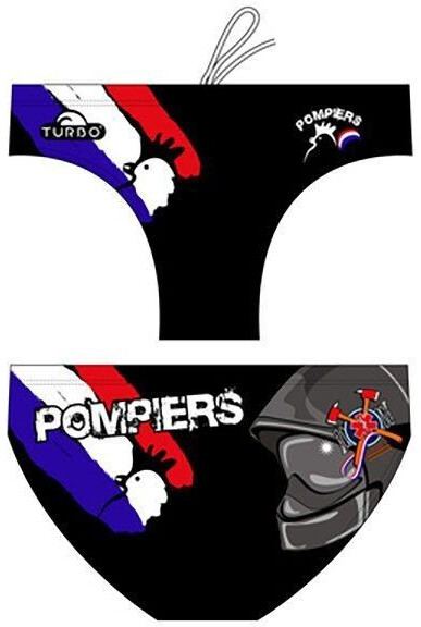 Turbo Pompiers France-hot Swimming Brief (79543-0009-S) black