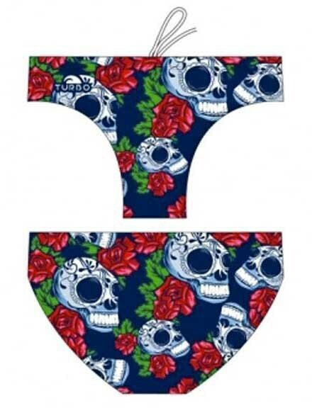Turbo Roses & Skulls Swimming Brief (79844-99-S) blue