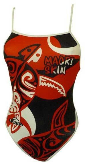 Turbo Maori Skin Tattoo Swimsuit (894382-809-M) red