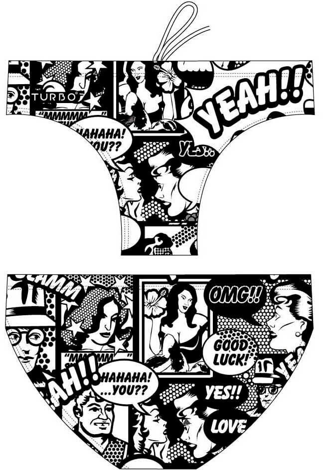 Turbo Yeah Comic Swimming Brief (7946822-309-2Y/01) white