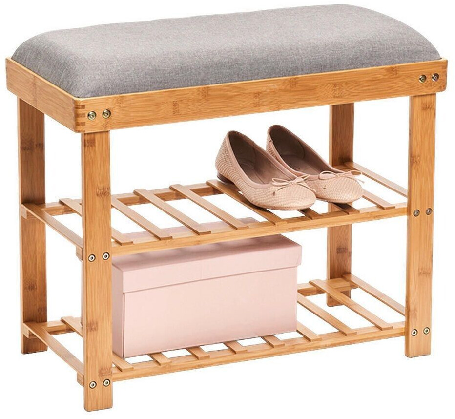 Zeller Natural bamboo shoe rack W/H/D: approx. 60x50x29 cm