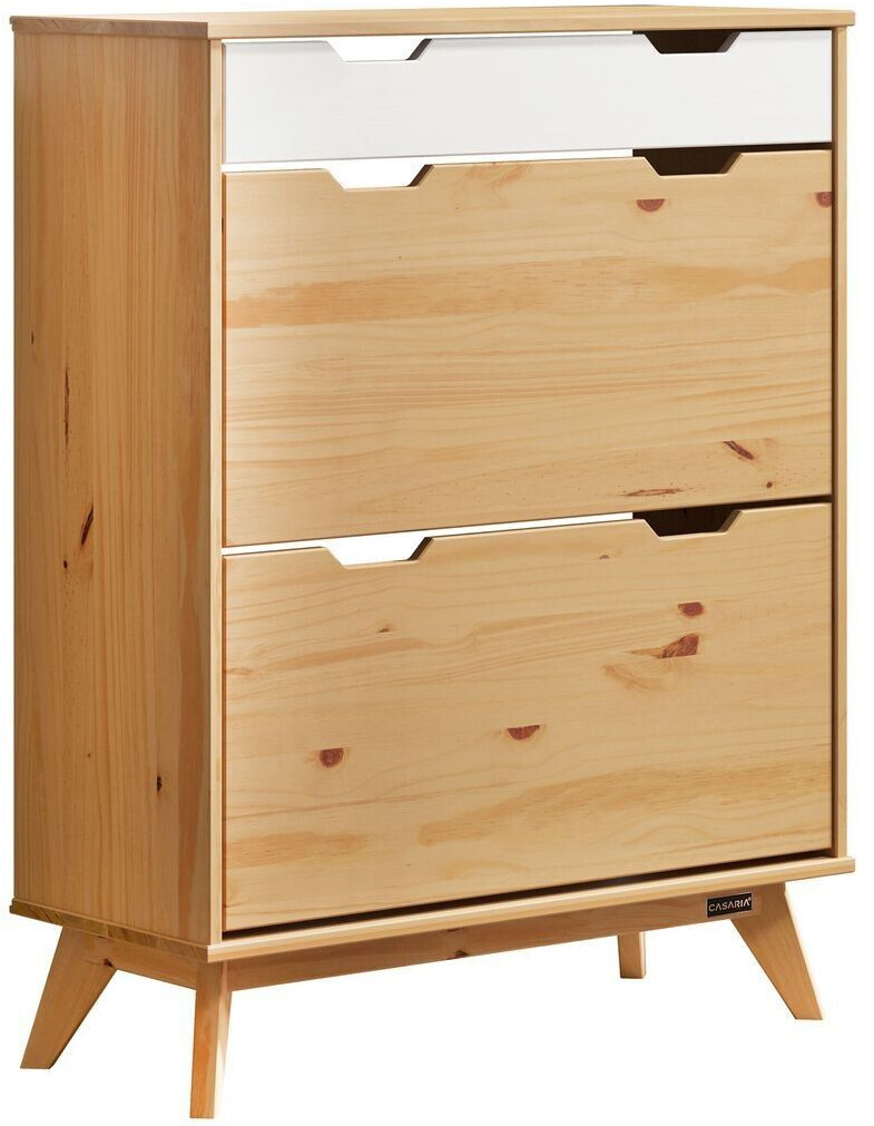 Casaria Shoe cabinet Borneo wood 101x80x33cm pine