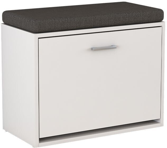 Serina Oskar Store shoe bench Georg, 60x49.5 cm with cushion, white