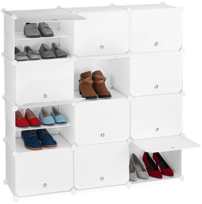 Relaxdays Shoe cabinet plug-in system 24 compartments