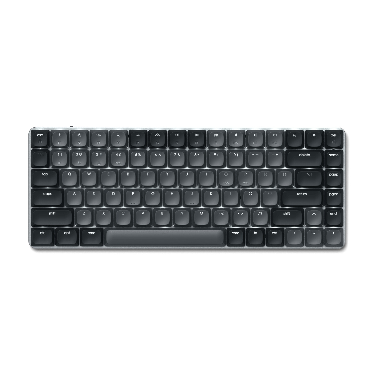 SATECHI SM1 75% Mechanical Keyboard, LED Backlit Bluetooth Keyboard, 84  Keys Compact Wireless Keyboard, Gaming Keyboard for Mac and Windows -  QWERTY 