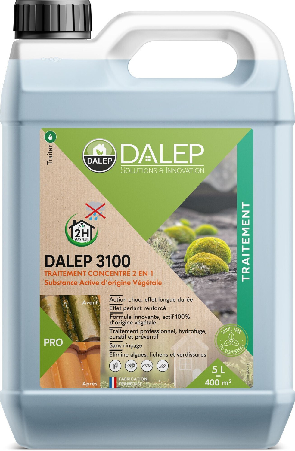 Dalep Traitement 3100 Concentré 2 en 1, bidon de 5 L 122005