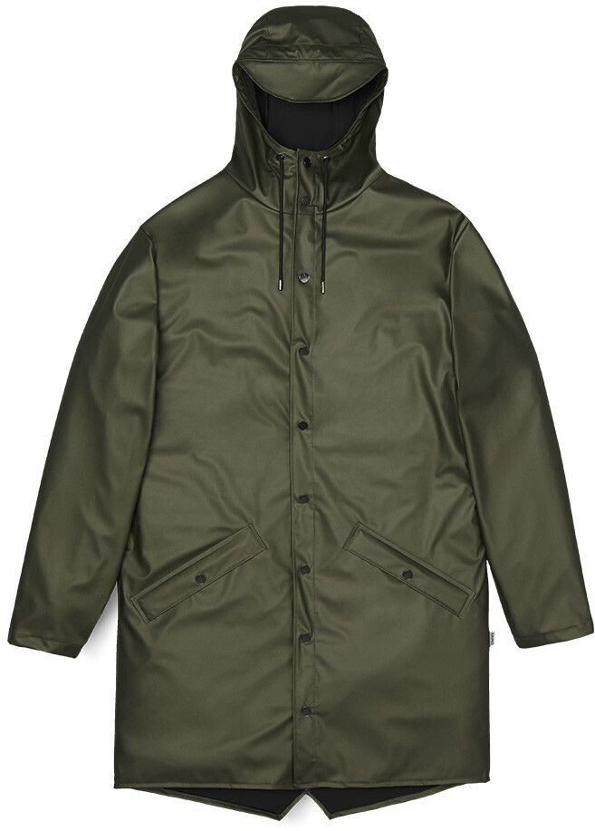 Rains Unisex Long Jacket (12020-65) evergreen