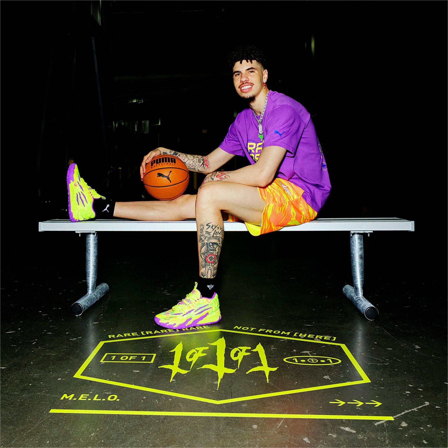Buy Puma MB 03 Spark Basketball Shoes yellow from £56.79