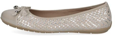 Caprice Leather Ballerinas with lacquer grey Lt Grey Comb