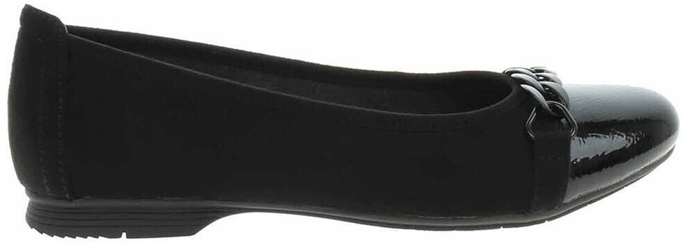 Jana Shoes Ballerinas with toe cap Vegan black