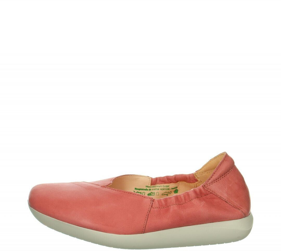Think Leather ballerinas coral