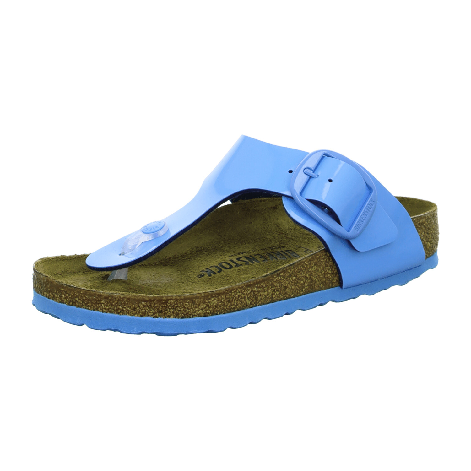 Birkenstock gizeh metallic blue discount