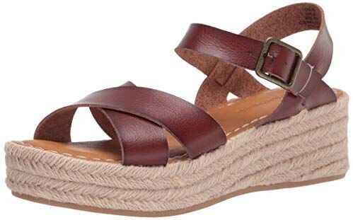 Amazon Essentials Flat Espadrille Sandal brown