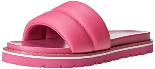 The Drop Issi Sporty Quilted Sandal with Platform Sole pink