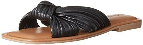 The Drop Sandal Ida Bow Flat black