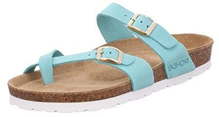 Rohde Leather Buckle Cork Footbed Alba 5573 Turquoise