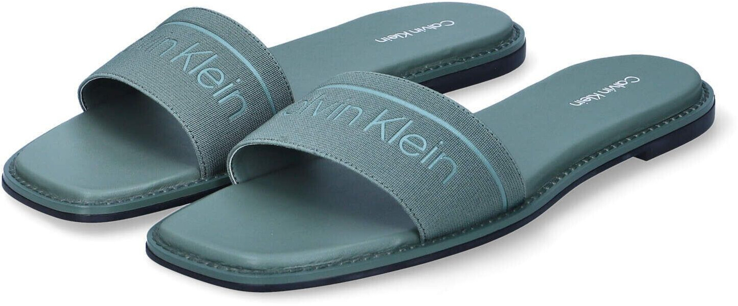 Calvin Klein Women's Slides green textile