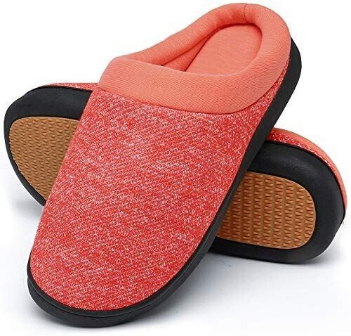 Mishansha Winter slippers for women soft plush slippers non-slip memory foam slipper poppy