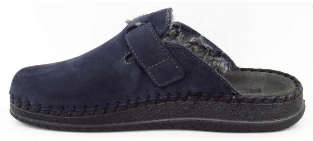 Rohde Slipper House Shoe Leather Warm Lining Alassio 6790 blue