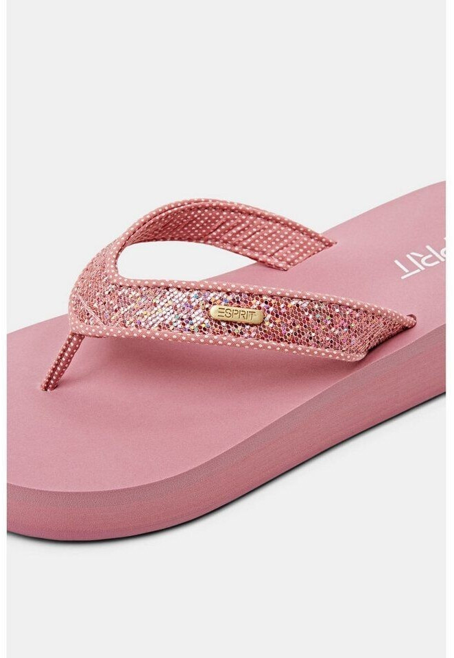 Esprit Platform slipper with toe separator strap old pink