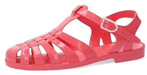 Andres Machado Beach shoes made of durable PVC buckle closure women's summer sandals cherry color