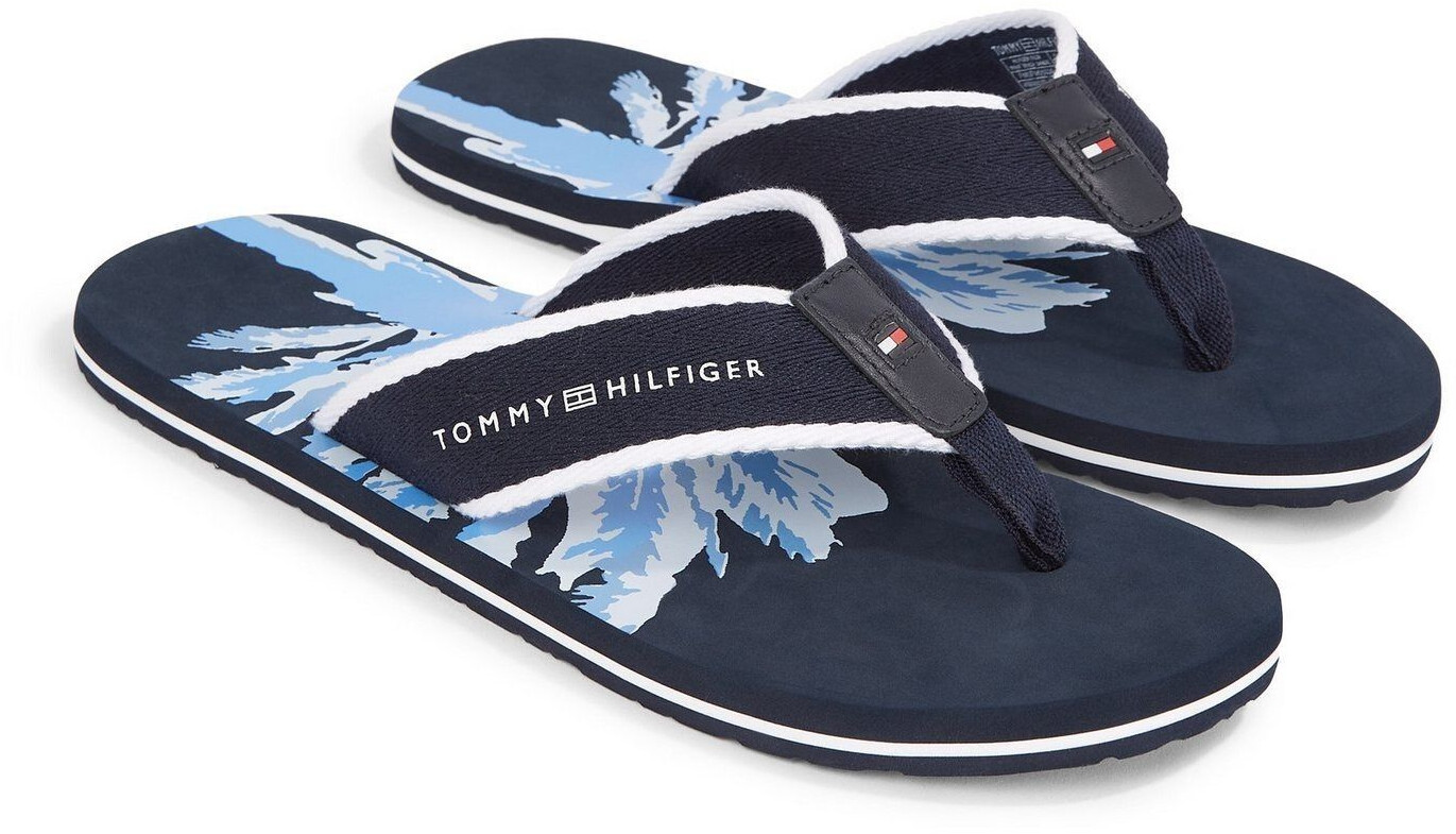 Tommy Hilfiger Hilfiger Palm Print Beach Sandal FM0FM05026 Flip-Flop blue