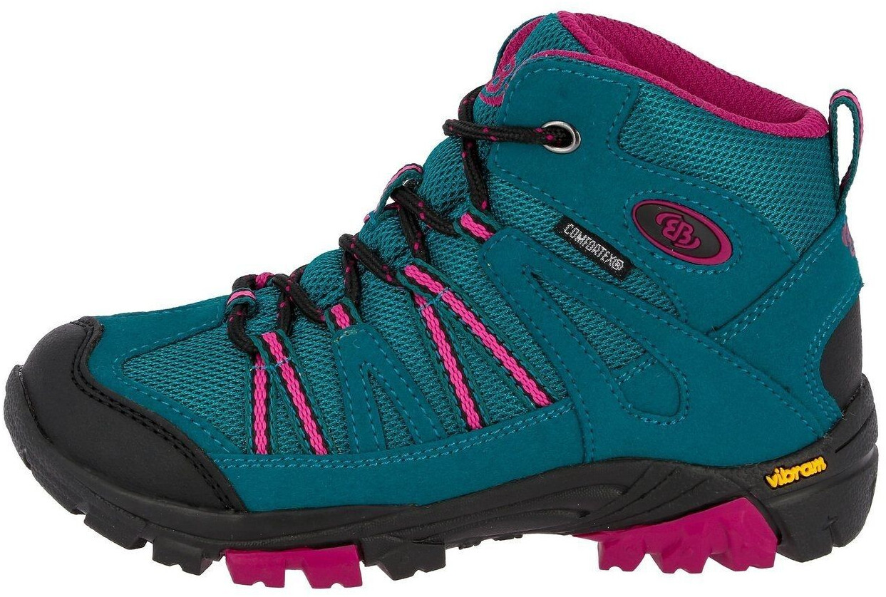 Brütting Ohio High turquoise pink kids hiking shoes