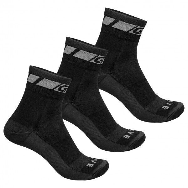 GripGrab Merino Regular Cut 3-Pack Cycling Socks black