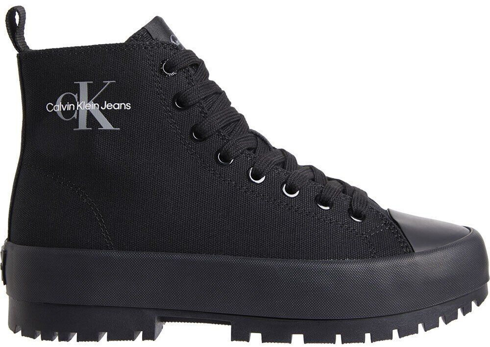 Calvin Klein Lugged Hybrid Laceup Mid Ml Mtr Booties black