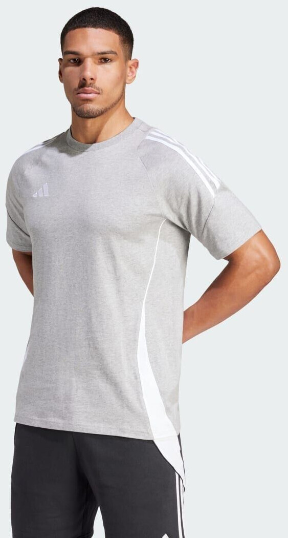 Adidas Tiro 24 Sweat T-Shirt medium grey heather/white (IR9348)