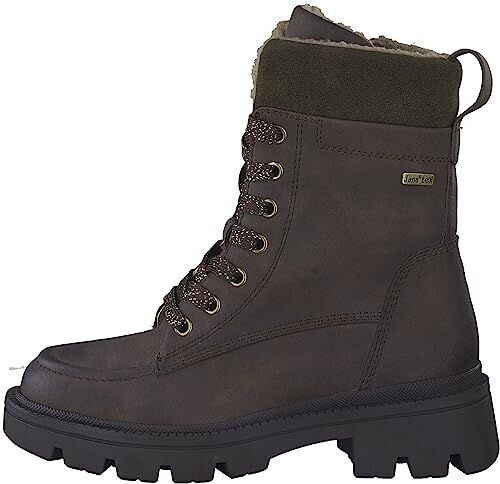 Jana Shoes Flat winter lined wide fit H extra wide brown Mocca