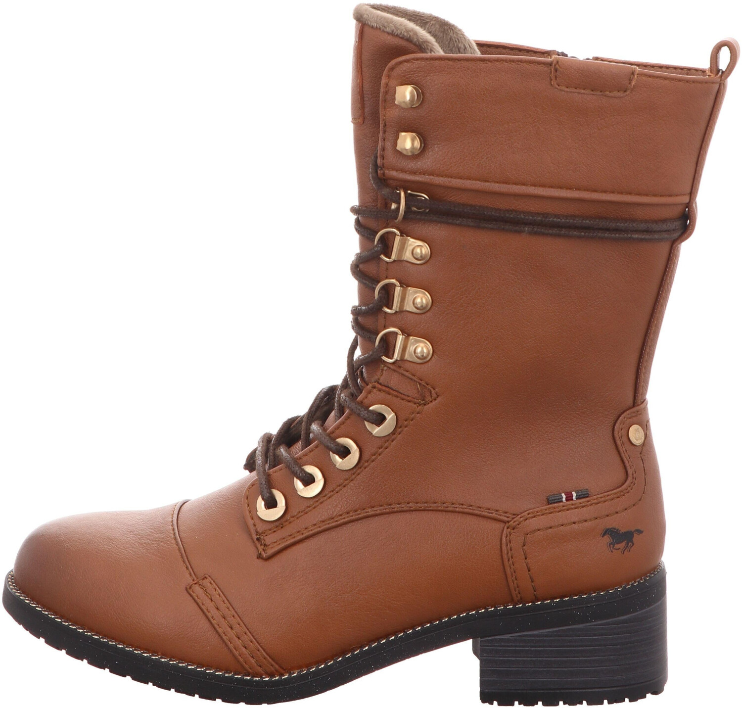 MUSTANG Lace-up Zipper Decorative Seams Bootie 1402-501