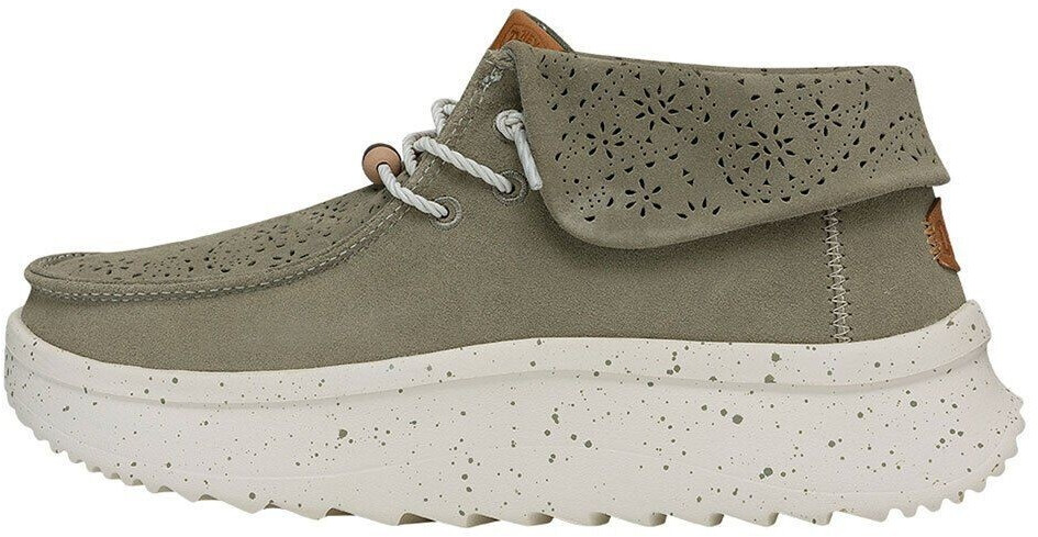 Dude Wendy Peak Fold suede shoes green