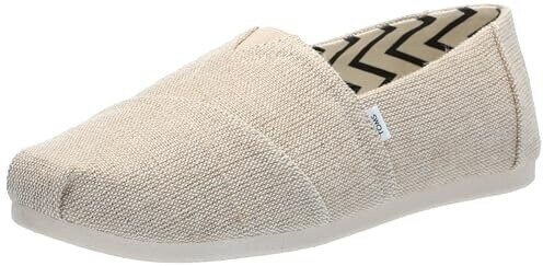TOMS Shoes Alpargata Flat Slipper Natural Undyed Wide Heritage Canvas