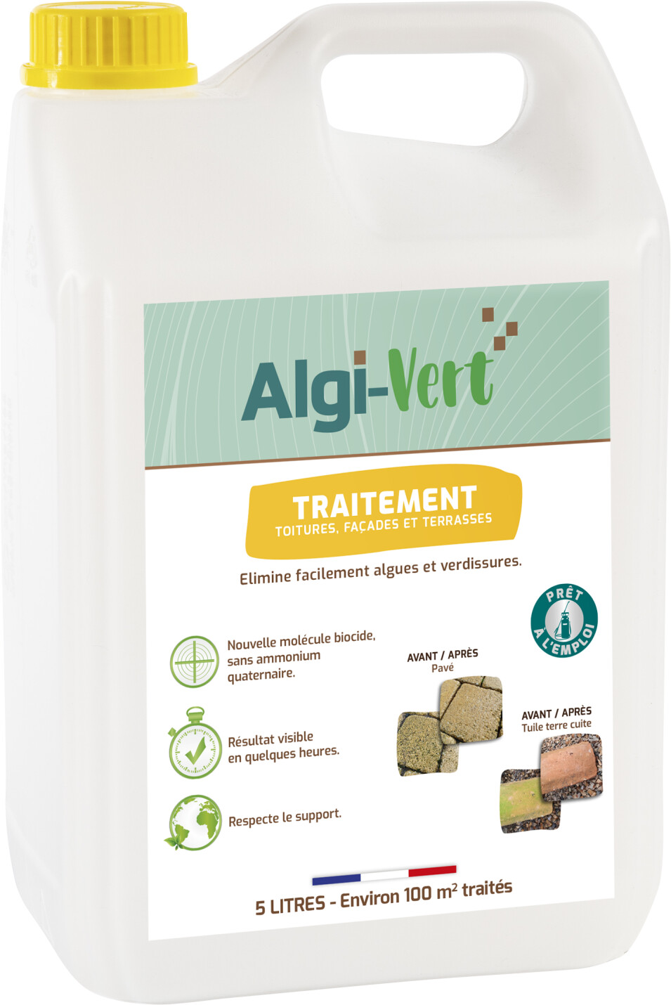 Algimouss Traitement hydrofuge pour toitures et façades 20 L