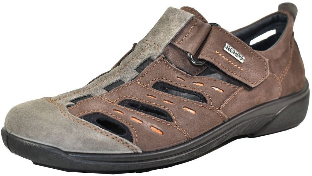Rohde Leather Slipper Half Shoes Velcro Closure Rostock 1233