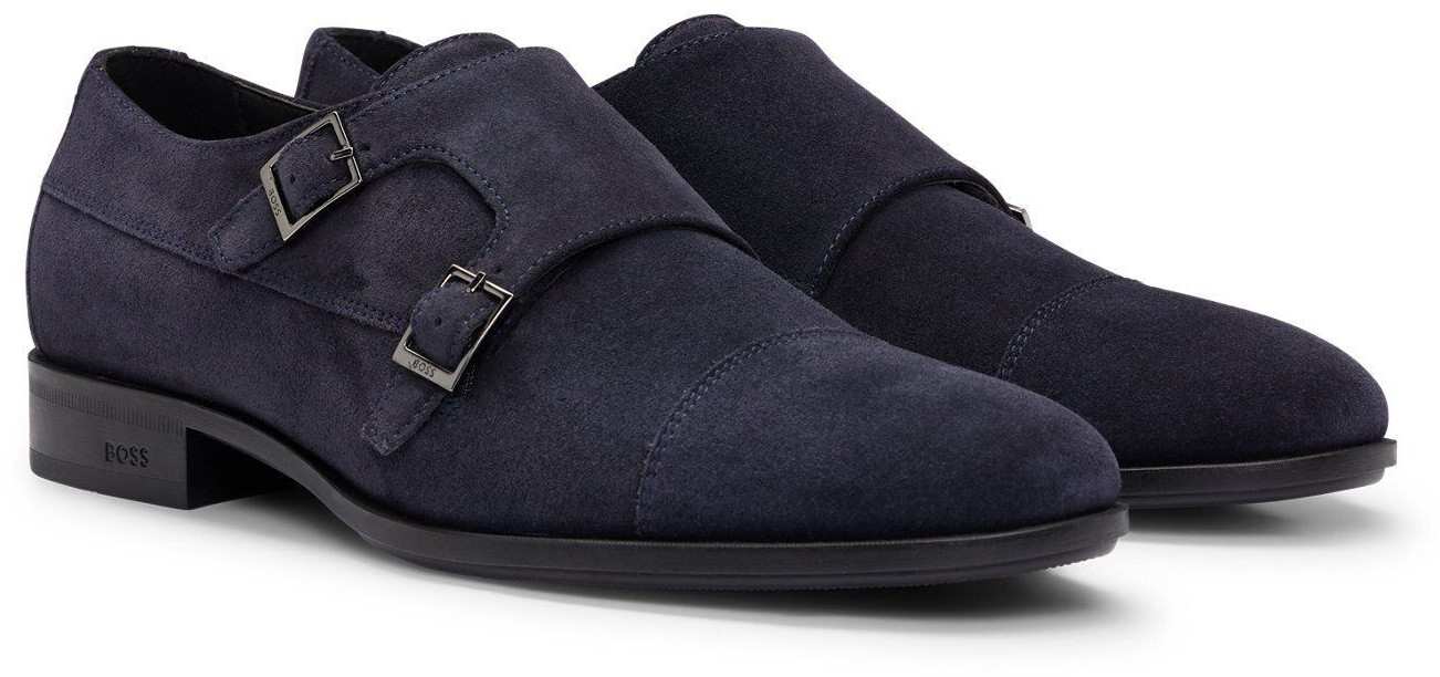 Hugo Boss Double Monkstraps made of suede Colby Monk stsd dark blue 50516610