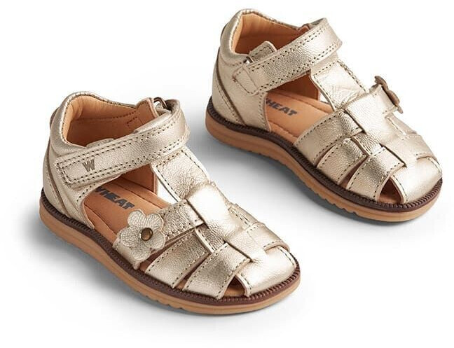 Wheat Closed Sandal Sky Flower Unisex genuine leather