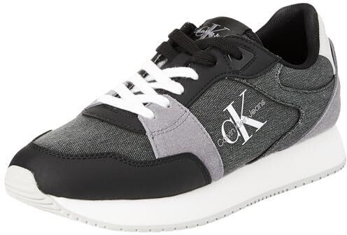 Calvin Klein Runner Sneaker Low Lace Mix Sports Shoes black stormfront