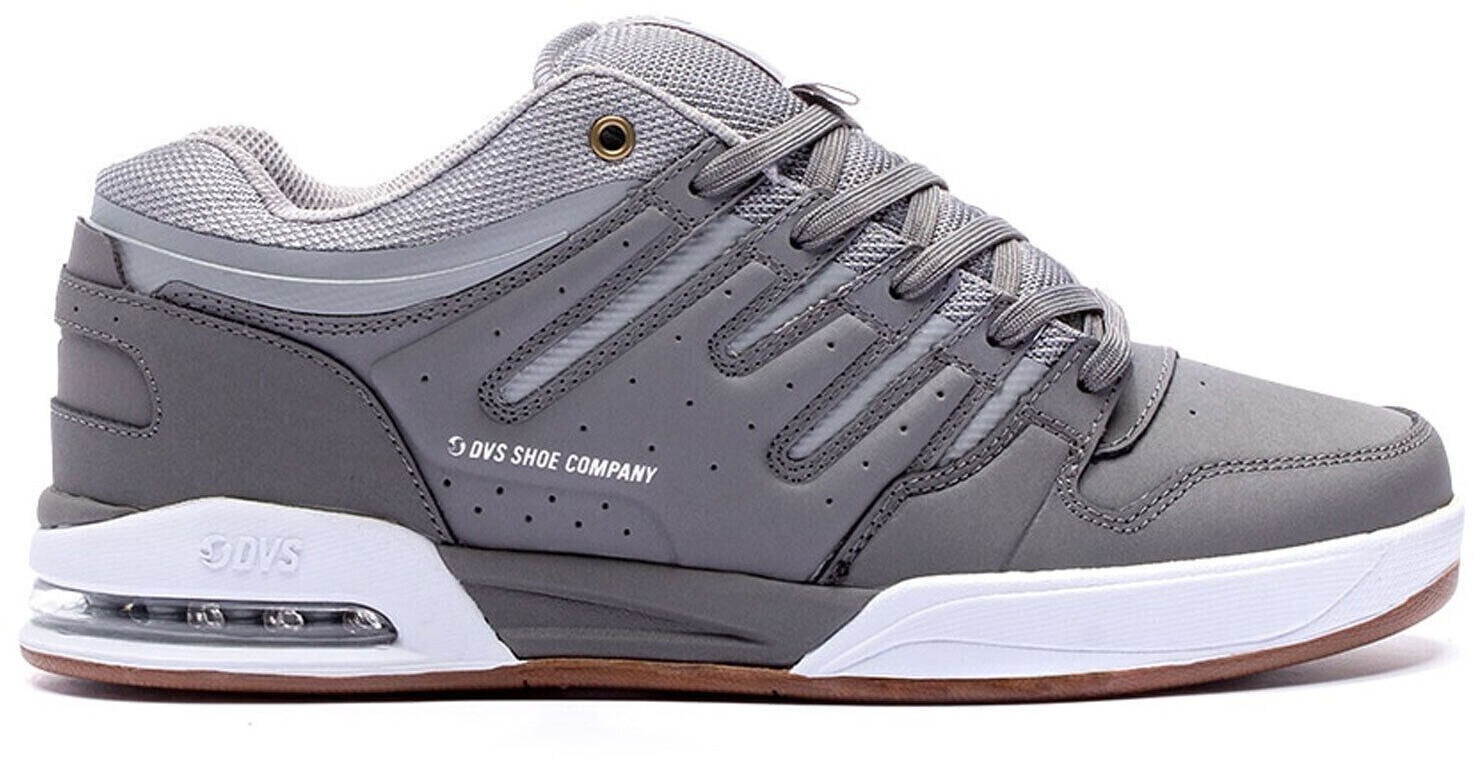 DVS Tycho nubuck leather charcoal gray white
