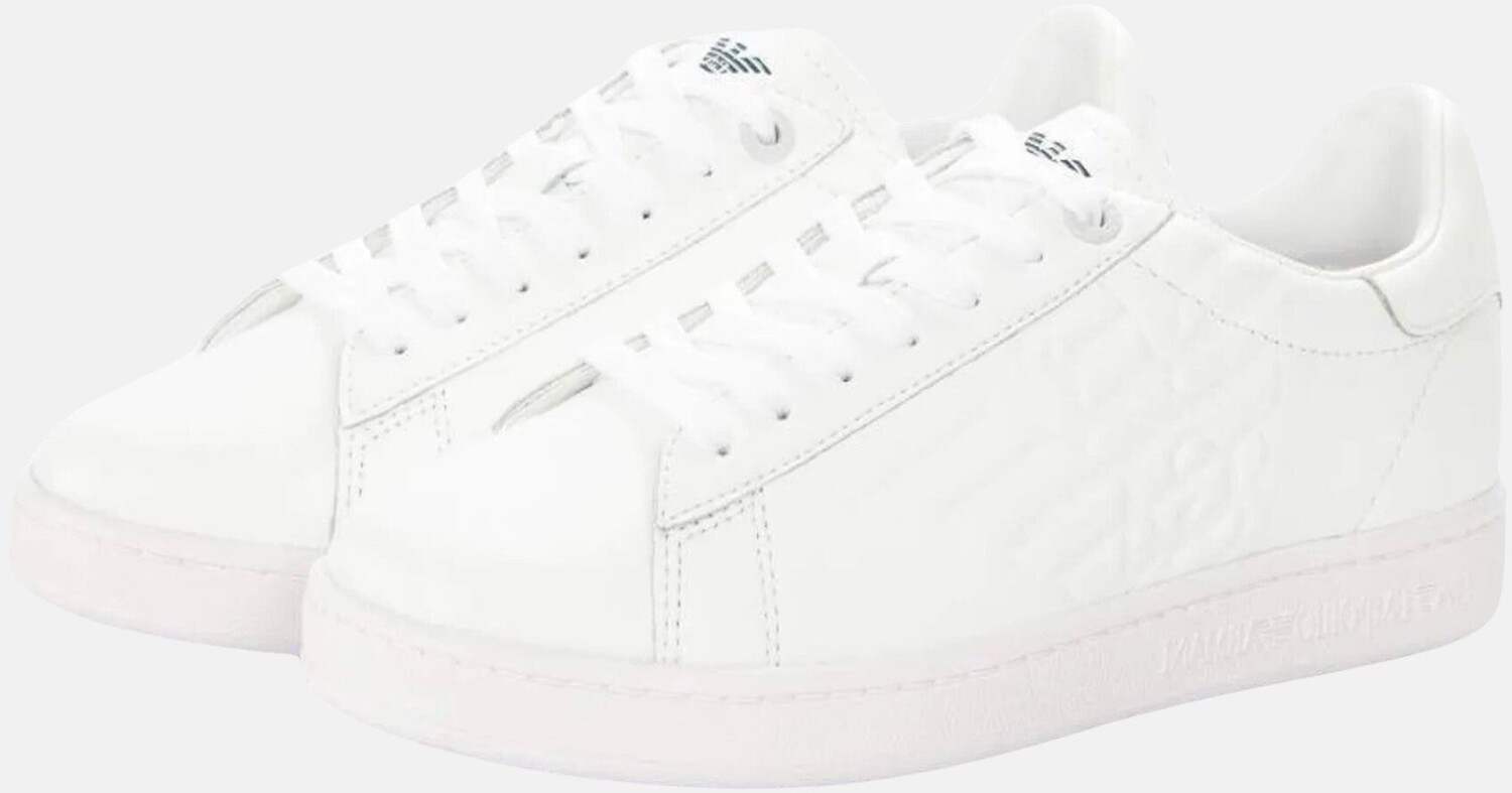 Emporio Armani EA7 Unisex Leather Sneaker white