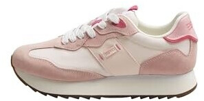 Esprit Leather sneakers with platform sole pastel pink