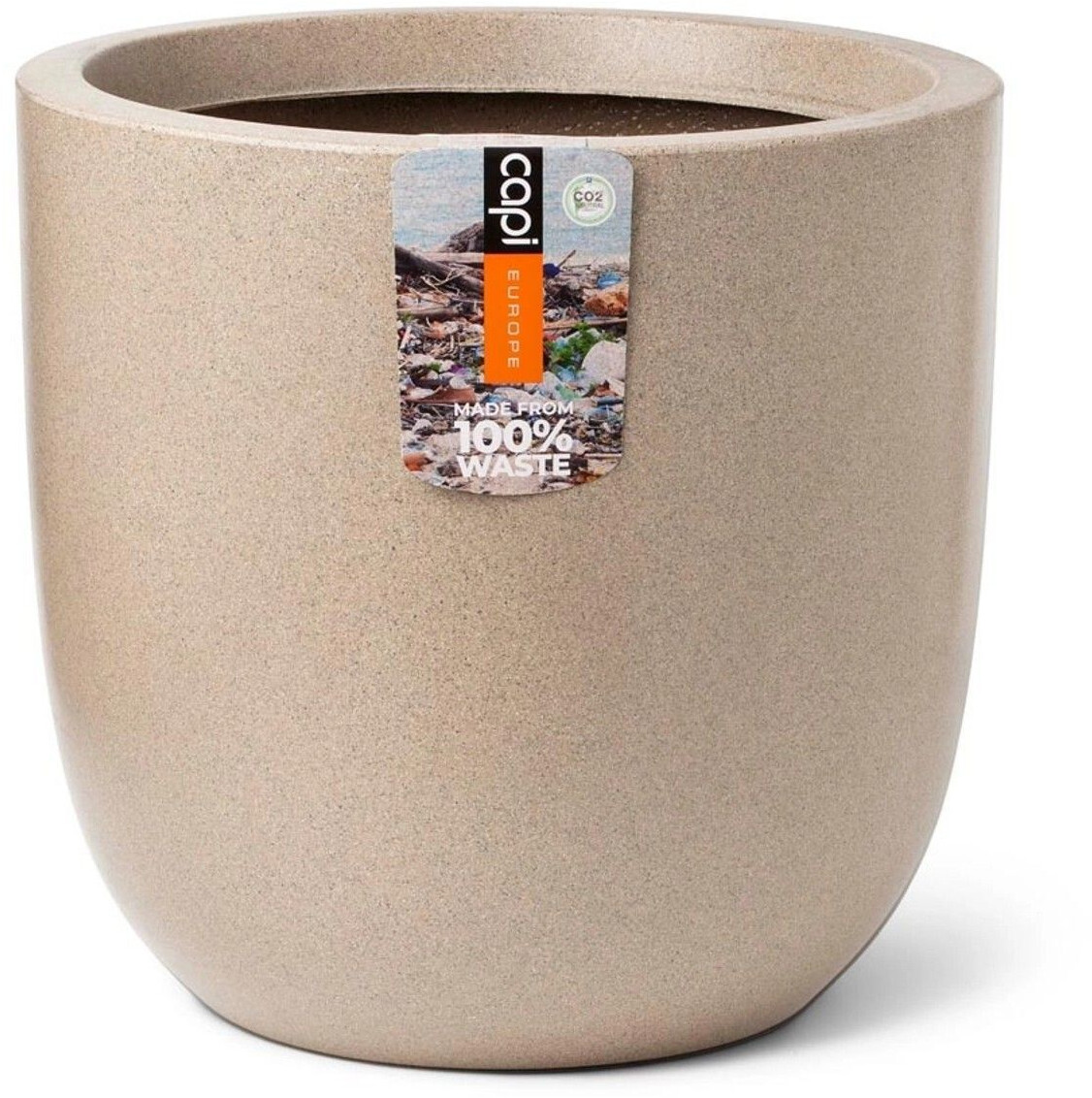Capi Cachepot Ball Waste Smooth NL elegant Terrazzo 43x41cm Beige