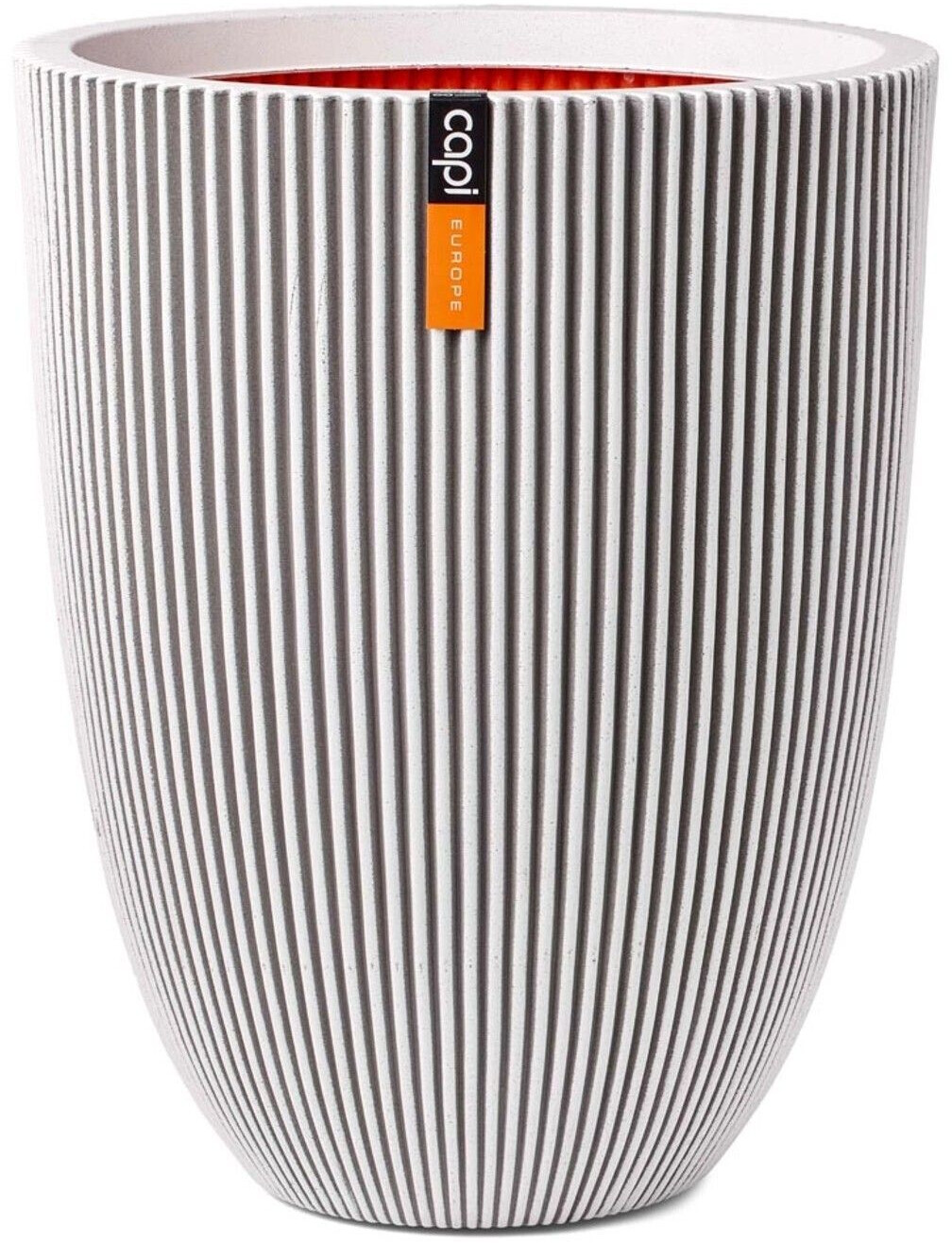 Capi Planter Ball Groove NL elegant 34x46cm Ivory