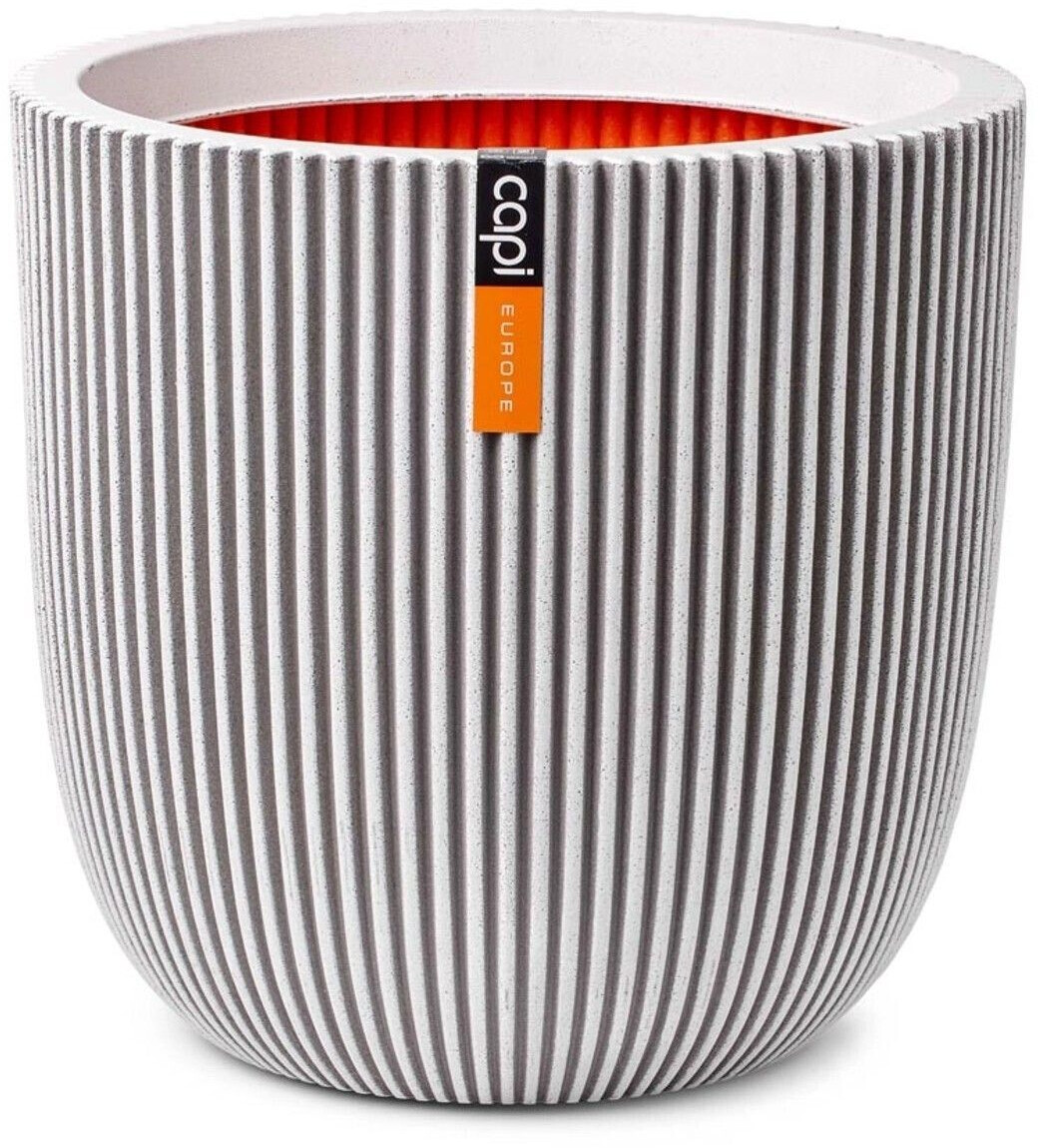 Capi Planter Ball Groove NL elegant 43x41cm Ivory