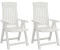 vidaXL Set of 2 plastic reclining garden chairs