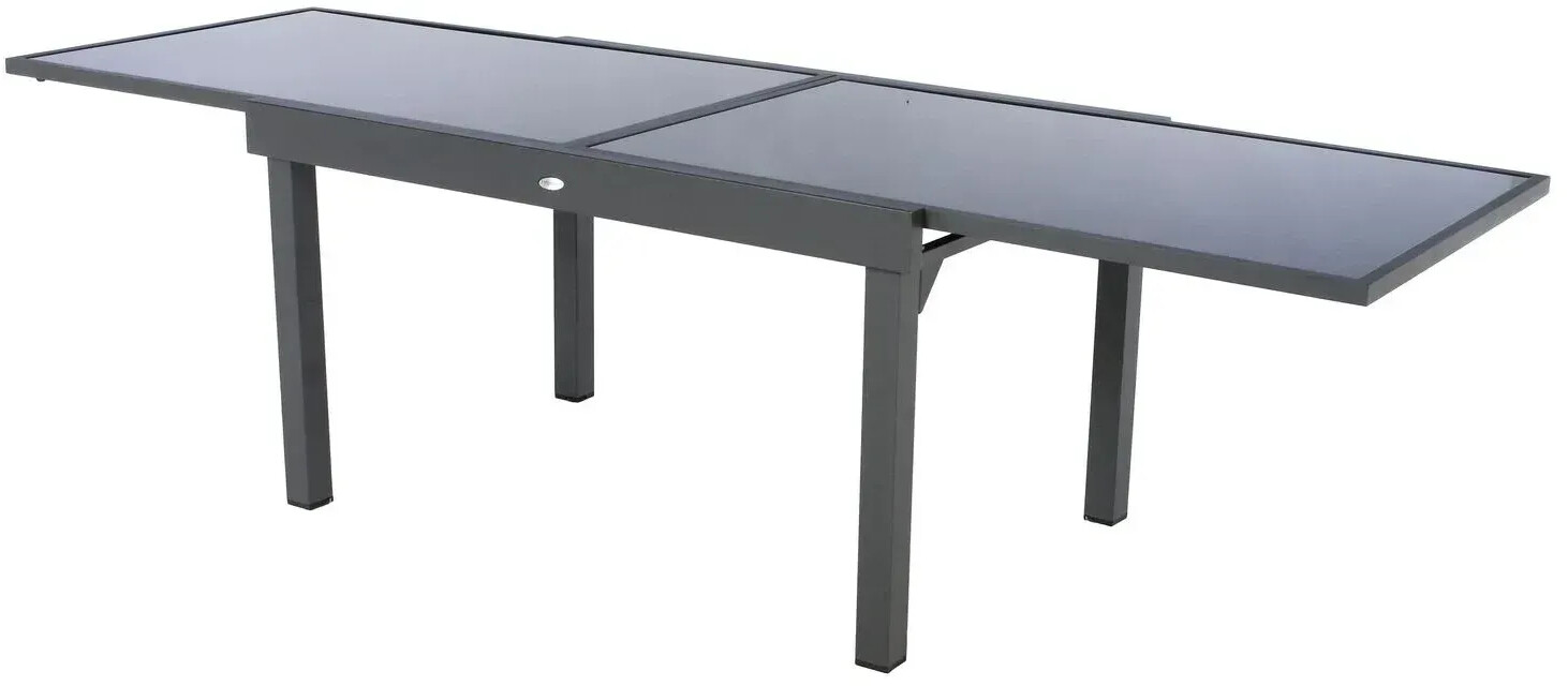Hespéride Table Piazza 10 personnes gris graphite
