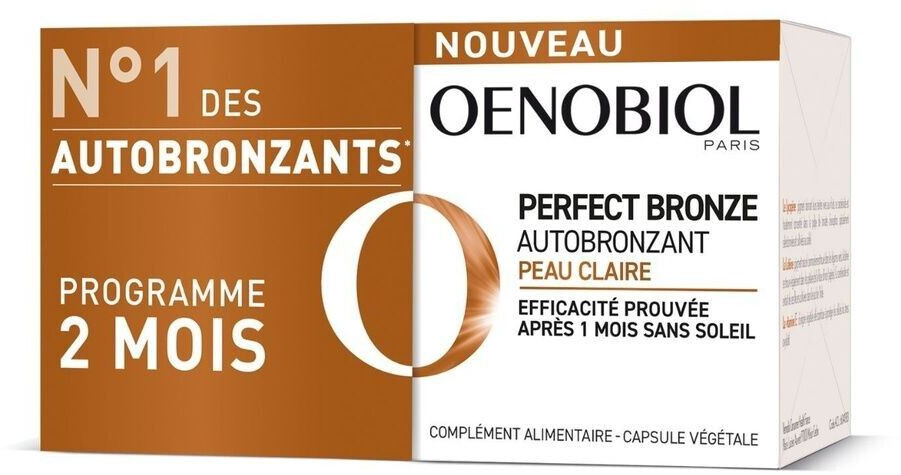 Oenobiol Perfect Bronze Autobronzant peau claire (2 x 30 capsules)