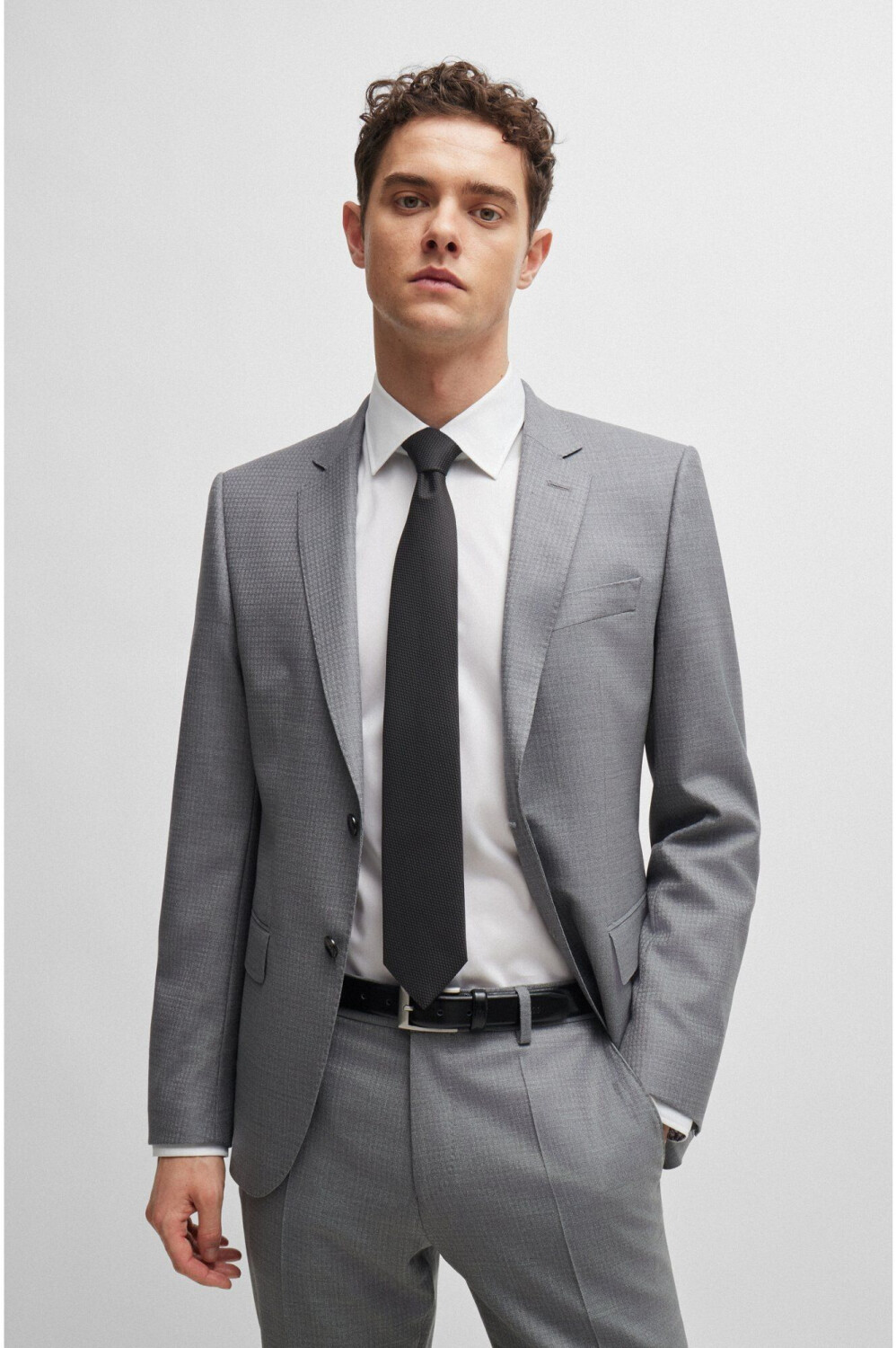 Hugo Boss Krawatte aus Seiden-Jacquard mit feinem Allover-Muster 